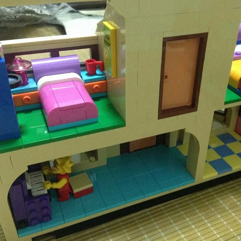 Building Blocks Movies Creator MOC The Simpsons House Bricks Toy Construction Set Toys - 15