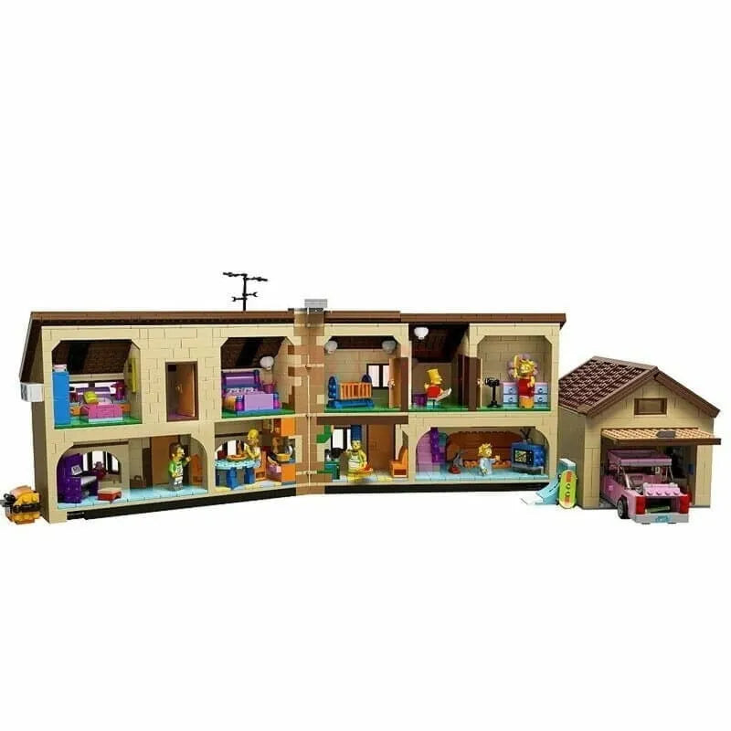Building Blocks Movies Creator MOC The Simpsons House Bricks Toy Construction Set Toys - 5
