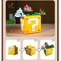 Thumbnail for Building Blocks MOC Super Mario Movie 64 Question Mark Bricks Toy - 6