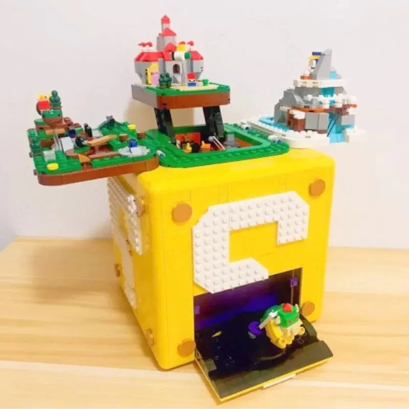 Building Blocks MOC Super Mario Movie 64 Question Mark Bricks Toy Construction Set Toys - 1