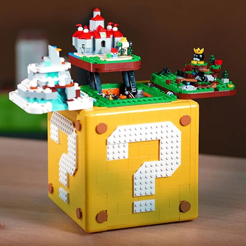 Building Blocks MOC Super Mario Movie 64 Question Mark Bricks Toy Construction Set Toys - 5