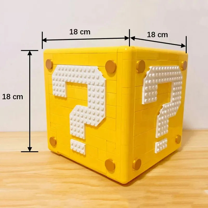 MOC Super Mario Building Blocks Question Mark Toy