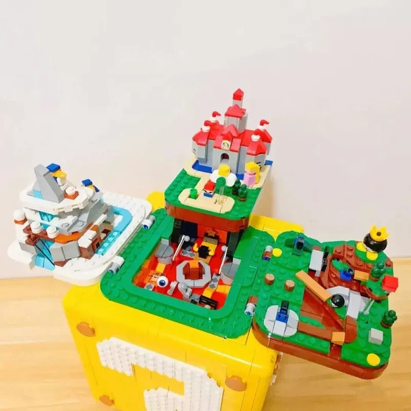 Building Blocks MOC Super Mario Movie 64 Question Mark Bricks Toy Construction Set Toys - 9