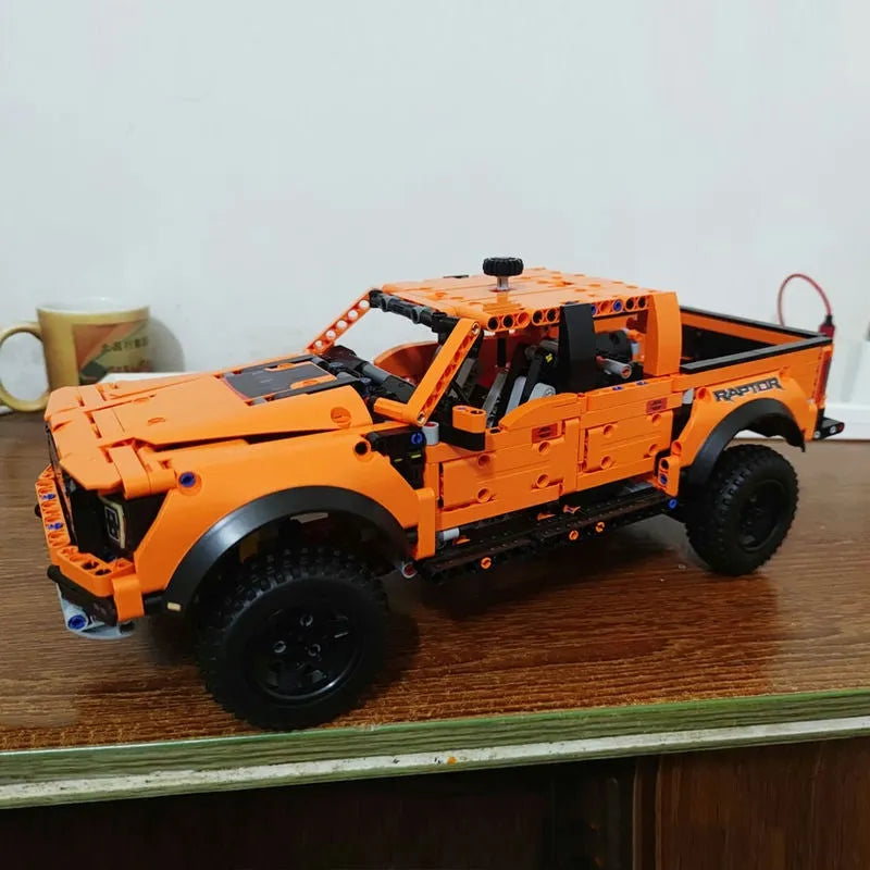 Building Blocks Tech MOC Ford Raptor F-150 Pickup Truck Bricks Toy - 3