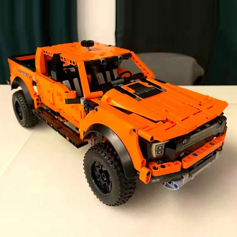 Building Blocks Tech MOC Ford Raptor F - 150 Pickup Truck Bricks Toy - 6
