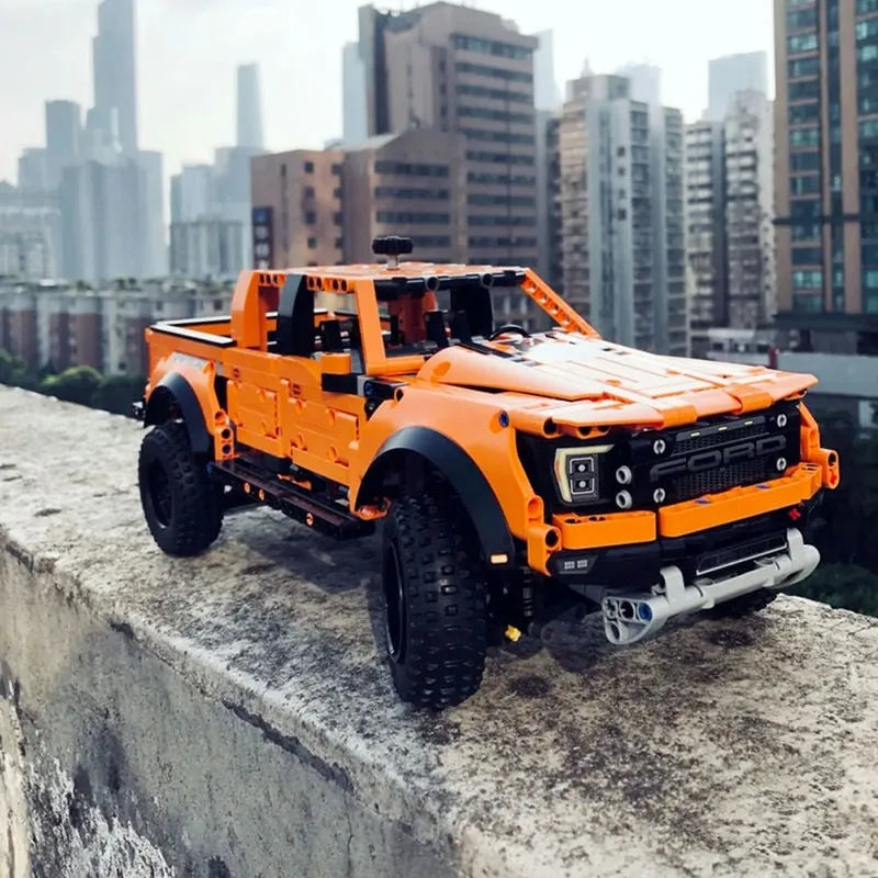 Building Blocks Tech MOC Ford Raptor F-150 Pickup Truck Bricks Toy - 5