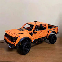 Thumbnail for Building Blocks Tech MOC Ford Raptor F - 150 Pickup Truck Bricks Toy - 13