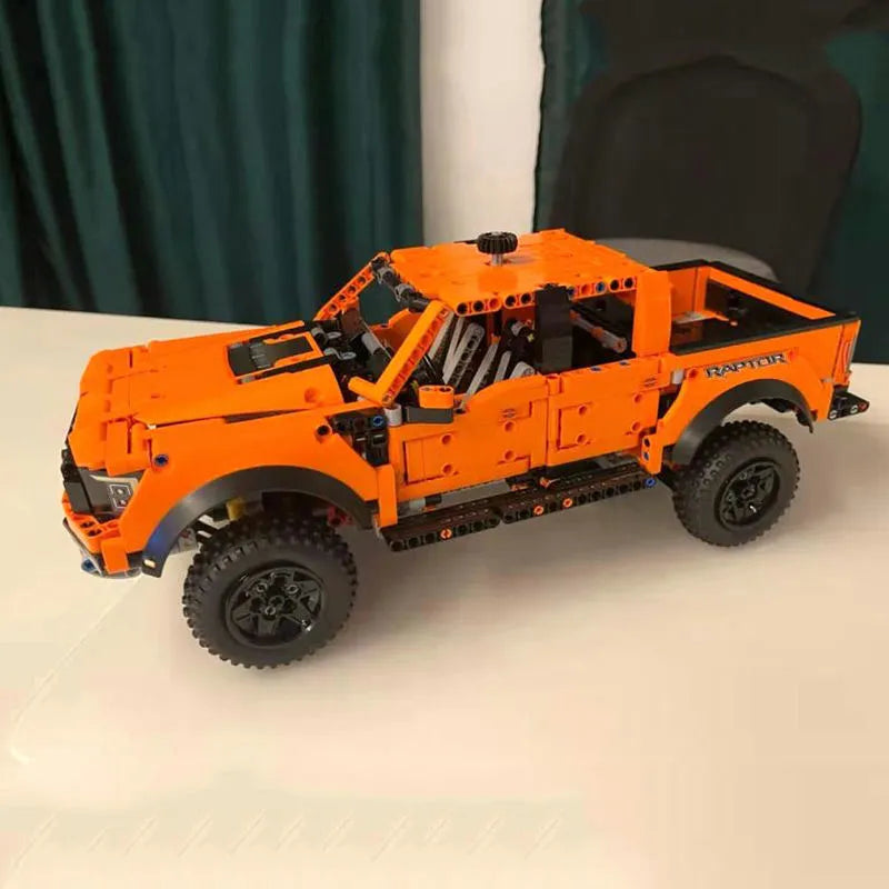 Building Blocks Tech MOC Ford Raptor F-150 Pickup Truck Bricks Toy - 10