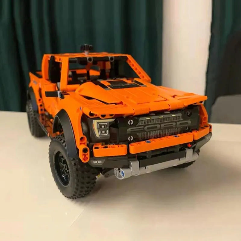 Building Blocks Tech MOC Ford Raptor F-150 Pickup Truck Bricks Toy - 12