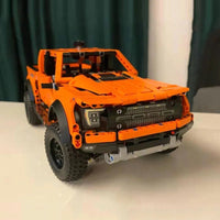 Thumbnail for Building Blocks Tech MOC Ford Raptor F-150 Pickup Truck Bricks Toy - 12