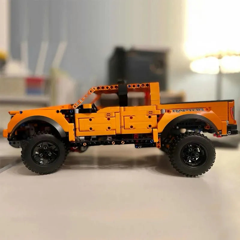Building Blocks Tech MOC Ford Raptor F-150 Pickup Truck Bricks Toy - 8