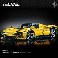 Thumbnail for Building Blocks Tech MOC Ferrari Daytona SP3 Hyper Supercar Bricks Toy - 2