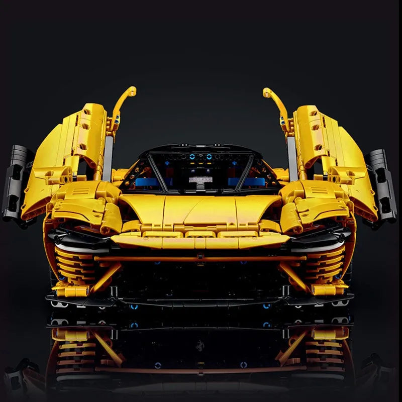 Building Blocks Tech MOC Ferrari Daytona SP3 Hyper Supercar Bricks Toy Construction Set Toys - 8