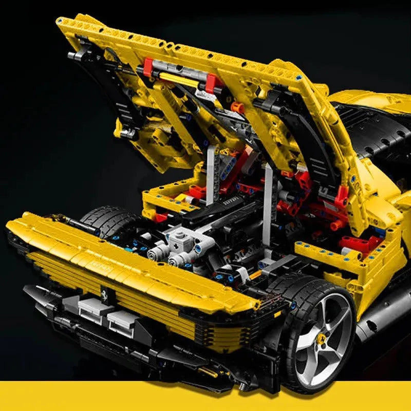 Building Blocks Tech MOC Ferrari Daytona SP3 Hyper Supercar Bricks Toy - 7