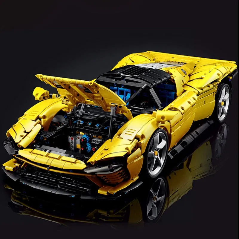 Building Blocks Tech MOC Ferrari Daytona SP3 Hyper Supercar Bricks Toy Construction Set Toys - 10