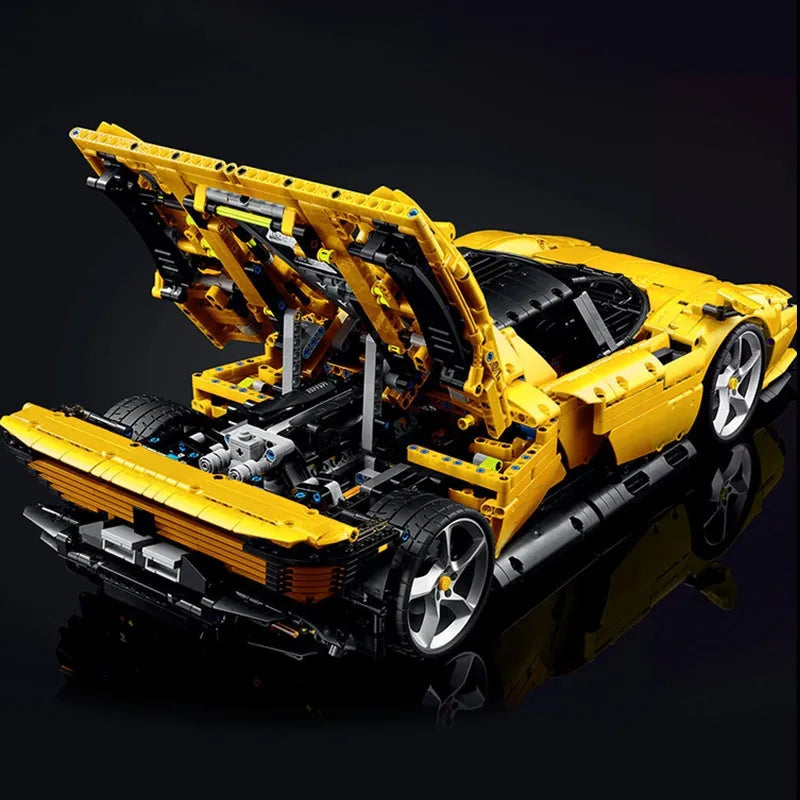 Building Blocks Tech MOC Ferrari Daytona SP3 Hyper Supercar Bricks Toy - 9