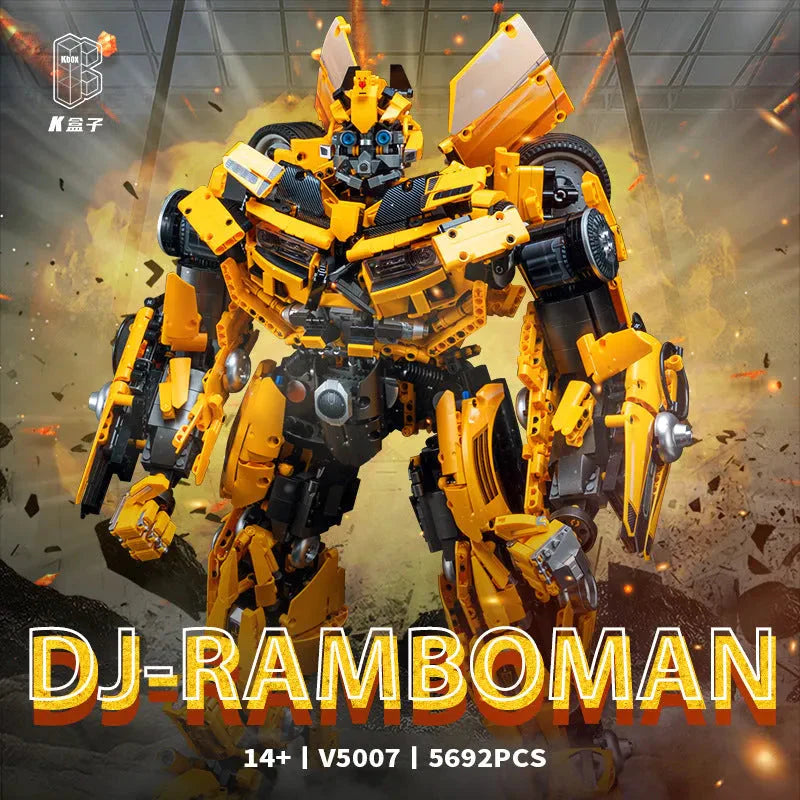 Building Blocks DJ Rambo Man MOC Mecha Transformation Robot Bricks Toy Construction Set Toys - 2