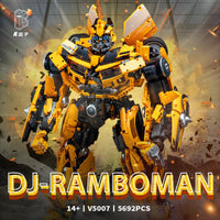 Thumbnail for Building Blocks MOC DJ Rambo Man Transformation Mech Robot Bricks Toy Construction Set Toys - 2