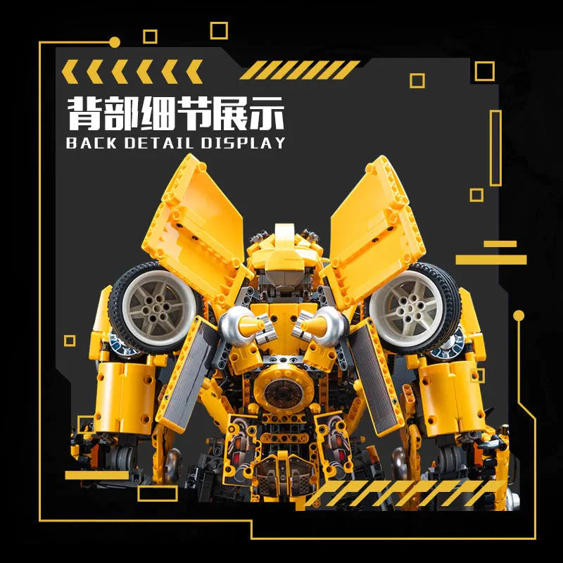 Building Blocks DJ Rambo Man MOC Mecha Transformation Robot Bricks Toy Construction Set Toys - 7