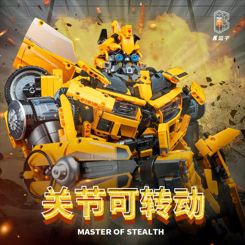 Building Blocks DJ Rambo Man MOC Mecha Transformation Robot Bricks Toy Construction Set Toys - 5