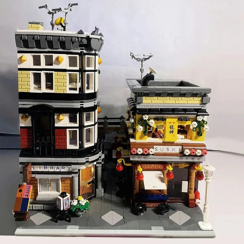 Building Blocks Creator Expert MOC City Sushi Corner Shop Bricks Toys Construction Set Toys - 17