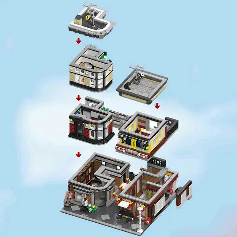 Building Blocks Creator Expert MOC City Sushi Corner Shop Bricks Toys - 3