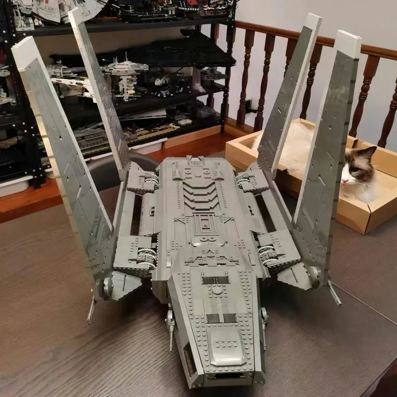 Building Blocks Star Wars Rogue MOC Cargo Shuttle Space Ship Bricks Toy - 15