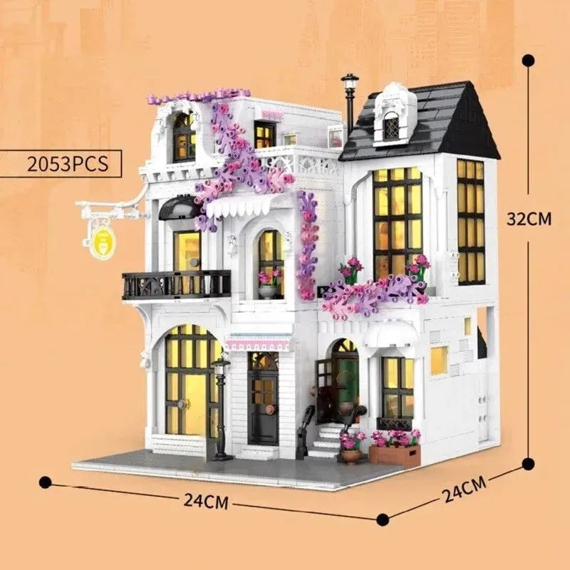 Building Blocks Creator Expert European City Garden Flower Store Bricks Toy - 7
