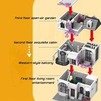 Thumbnail for Building Blocks Creator Expert European City Garden Flower Store Bricks Toy Construction Set Toys - 5