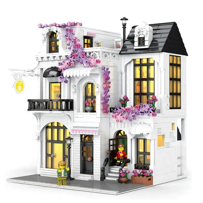 Building Blocks Creator Expert European City Garden Flower Store Bricks Toy Construction Set Toys - 1