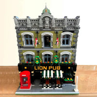 Thumbnail for Building Blocks Expert MOC 89107 Lion Pub Club Bricks House Kids Toys - 18