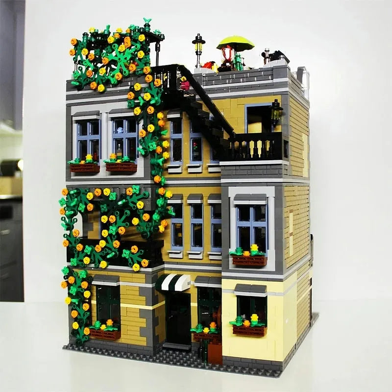 Building Blocks Expert MOC 89107 Lion Pub Club Bricks House Kids Toys Construction Set Toys - 19