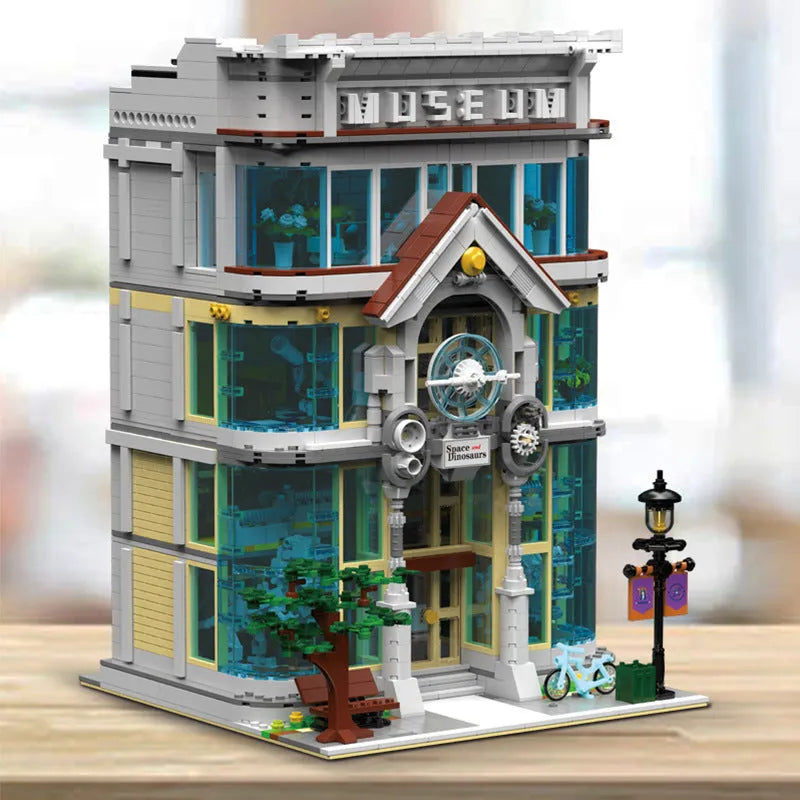 Building Blocks City Street Experts MOC Science Museum Bricks Toys - 1