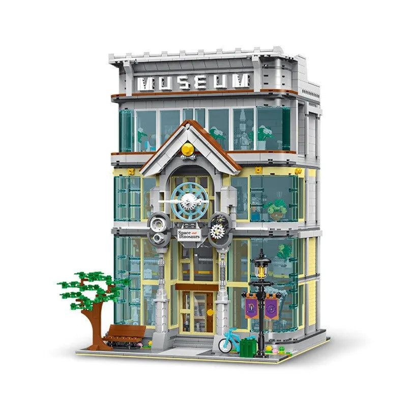 Building Blocks Street Experts MOC City Science Museum Bricks Toy - 1