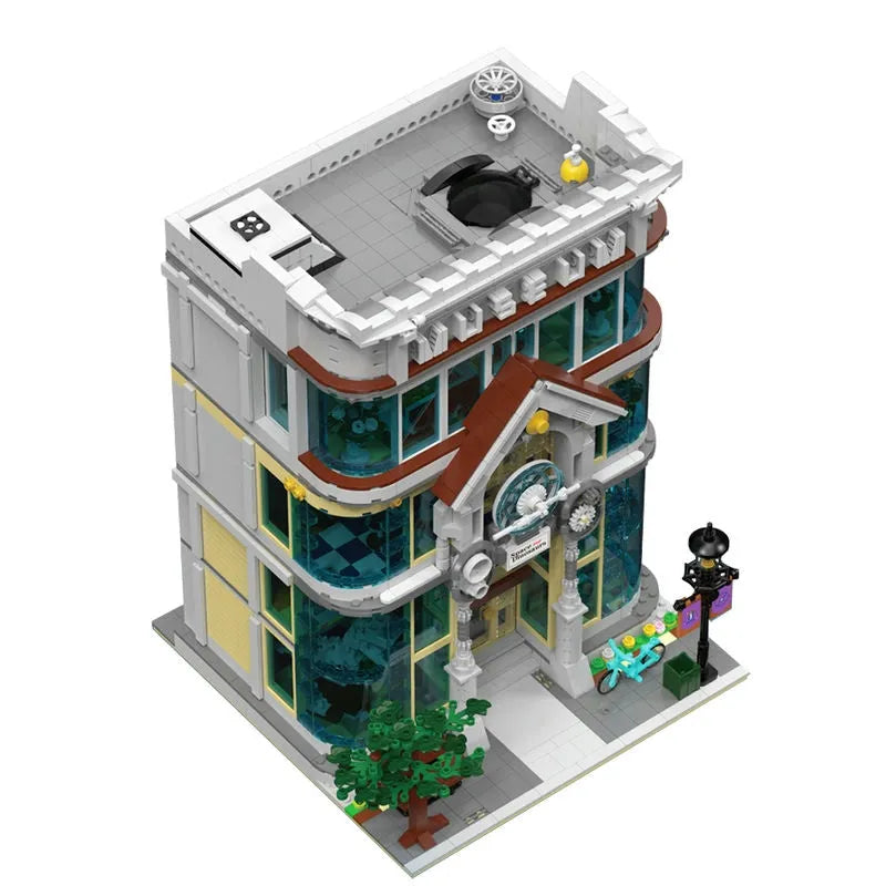 Building Blocks Street Experts MOC City Science Museum Bricks Toy - 5