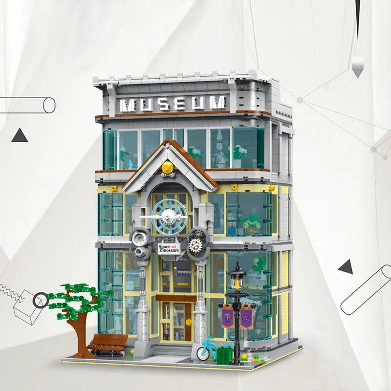 Building Blocks Street Experts MOC City Science Museum Bricks Toy - 4