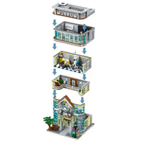 Thumbnail for Building Blocks City Street Experts MOC Science Museum Bricks Toys - 10
