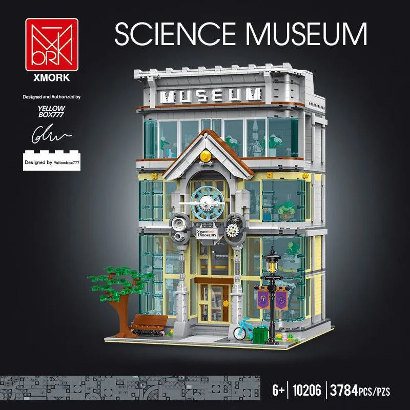 Building Blocks Street Experts MOC City Science Museum Bricks Toy - 3