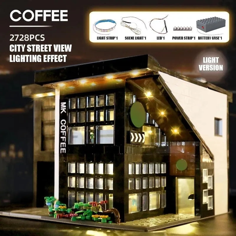 Building Blocks Creator Experts MOC City Modern Coffee House Bricks Toy - 2