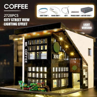 Thumbnail for Building Blocks Creator Experts MOC City Modern Coffee House Bricks Toy - 2