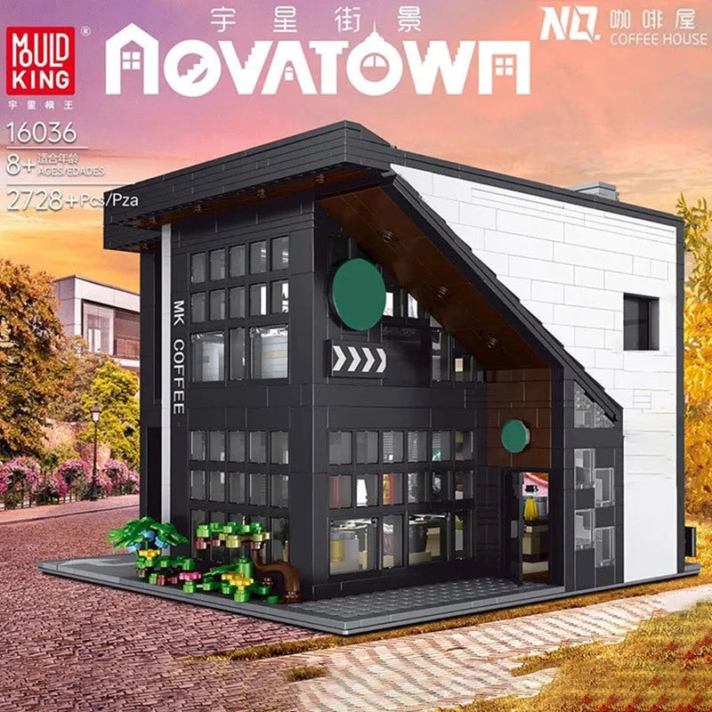 Building Blocks Creator Experts MOC City Modern Coffee House Bricks Toy Construction Set Toys - 8