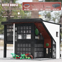 Thumbnail for Building Blocks Creator Experts MOC City Modern Coffee House Bricks Toy - 7