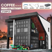 Thumbnail for Building Blocks Creator Experts MOC City Modern Coffee House Bricks Toy - 3