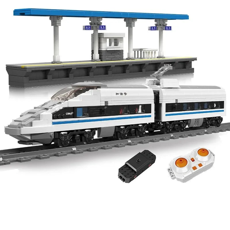 Building Blocks Tech RC Railway CRH380A High Speed Train Bricks Toy Construction Set Toys - 2