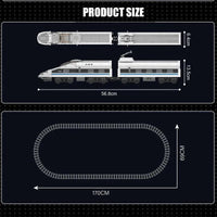 Thumbnail for Building Blocks Tech RC Railway CRH380A High Speed Train Bricks Toy Construction Set Toys - 5