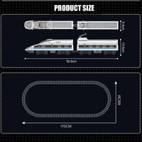 Thumbnail for Building Blocks Tech RC Railway CRH380A High Speed Train Bricks Toy - 5