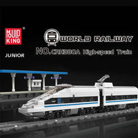 Thumbnail for Building Blocks Tech RC Railway CRH380A High Speed Train Bricks Toy - 3