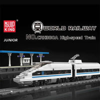 Thumbnail for Building Blocks Tech RC Railway CRH380A High Speed Train Bricks Toy Construction Set Toys - 3
