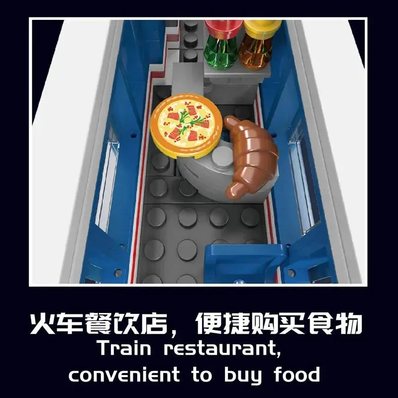 Building Blocks Tech Railway RC DF4B Diesel Train Locomotive Bricks Toy Construction Set Toys - 9