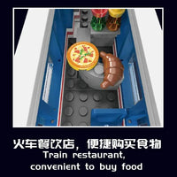 Thumbnail for Building Blocks Tech Railway RC DF4B Diesel Train Locomotive Bricks Toy Construction Set Toys - 9
